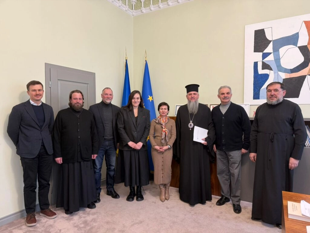 Тетяна Бережна та Блаженніший Митрополит Епіфаній на зустрічі з представниками української влади