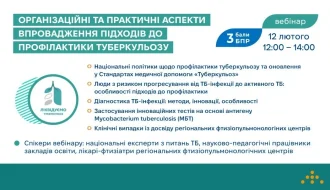 ЦГЗ оголосив вебінар з профілактики туберкульозу: коли, кому і як отримати 3 бали БПР?